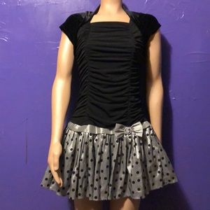 Girls size 16 silver and black dress from B wear